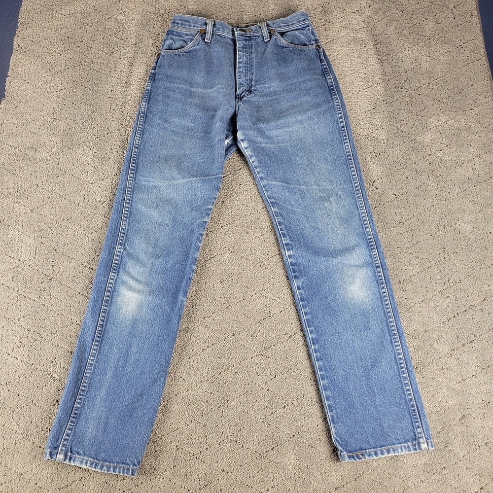 Vintage Wrangler Jeans Womens 9x32 Blue Slim Fit High Rise Western Made in USA